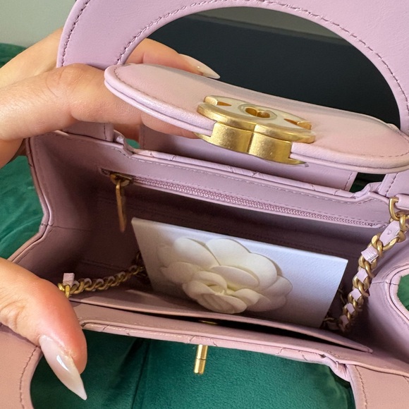 Chanel nano Kelly shopper lilac pink - Picture 5 of 7